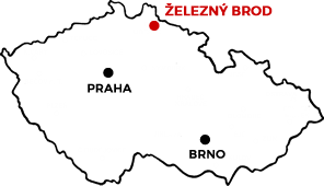 Locatie van de stad op de kaart van Tsjechië
