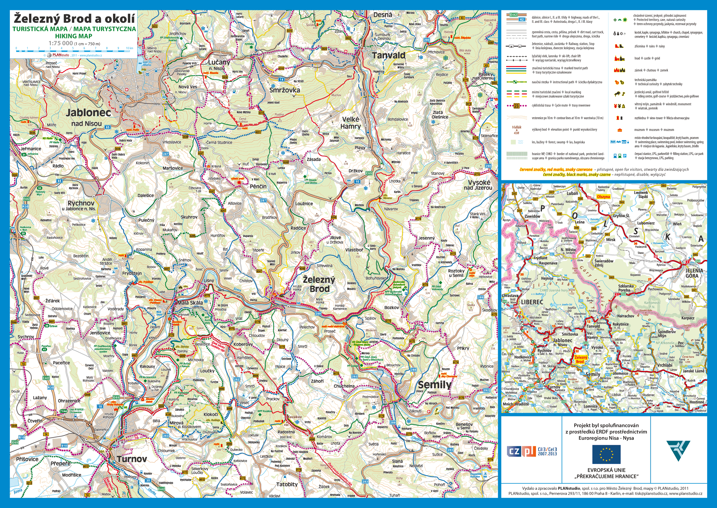 železný brod mapa Mapa města   Město Železný Brod železný brod mapa